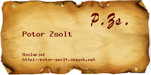 Potor Zsolt névjegykártya